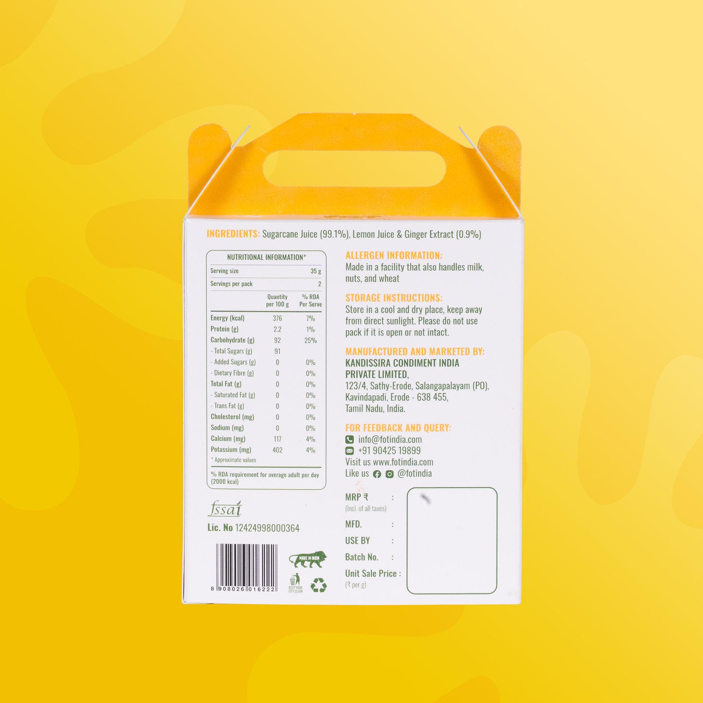 Freeze Dried Sugarcane Juice Powder