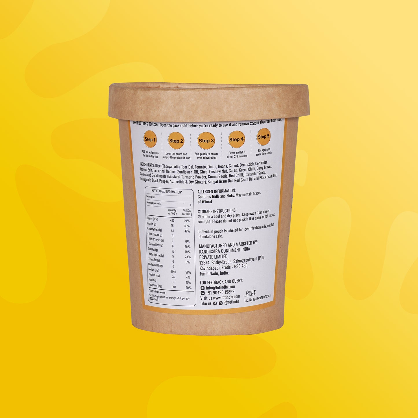 Freeze Dried Sambhar Rice