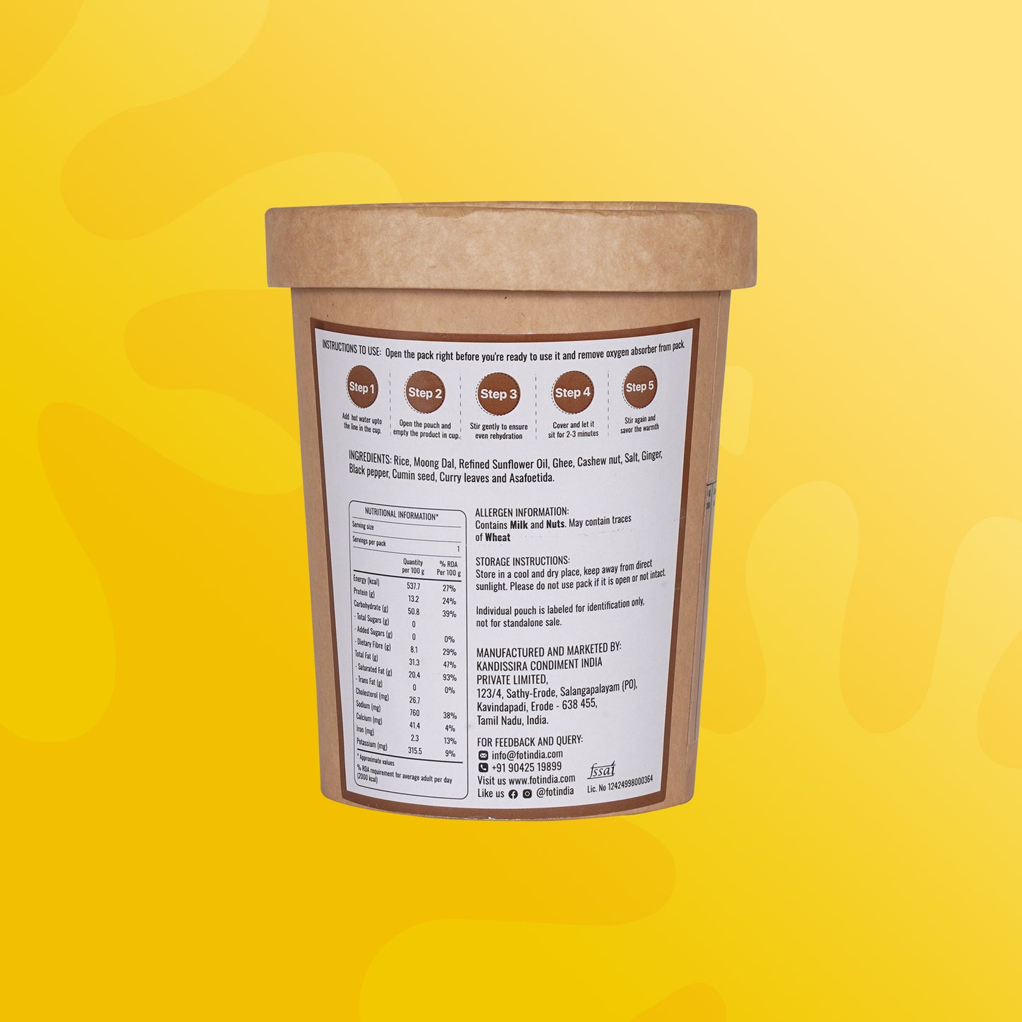 Freeze-Dried Ven Pongal
